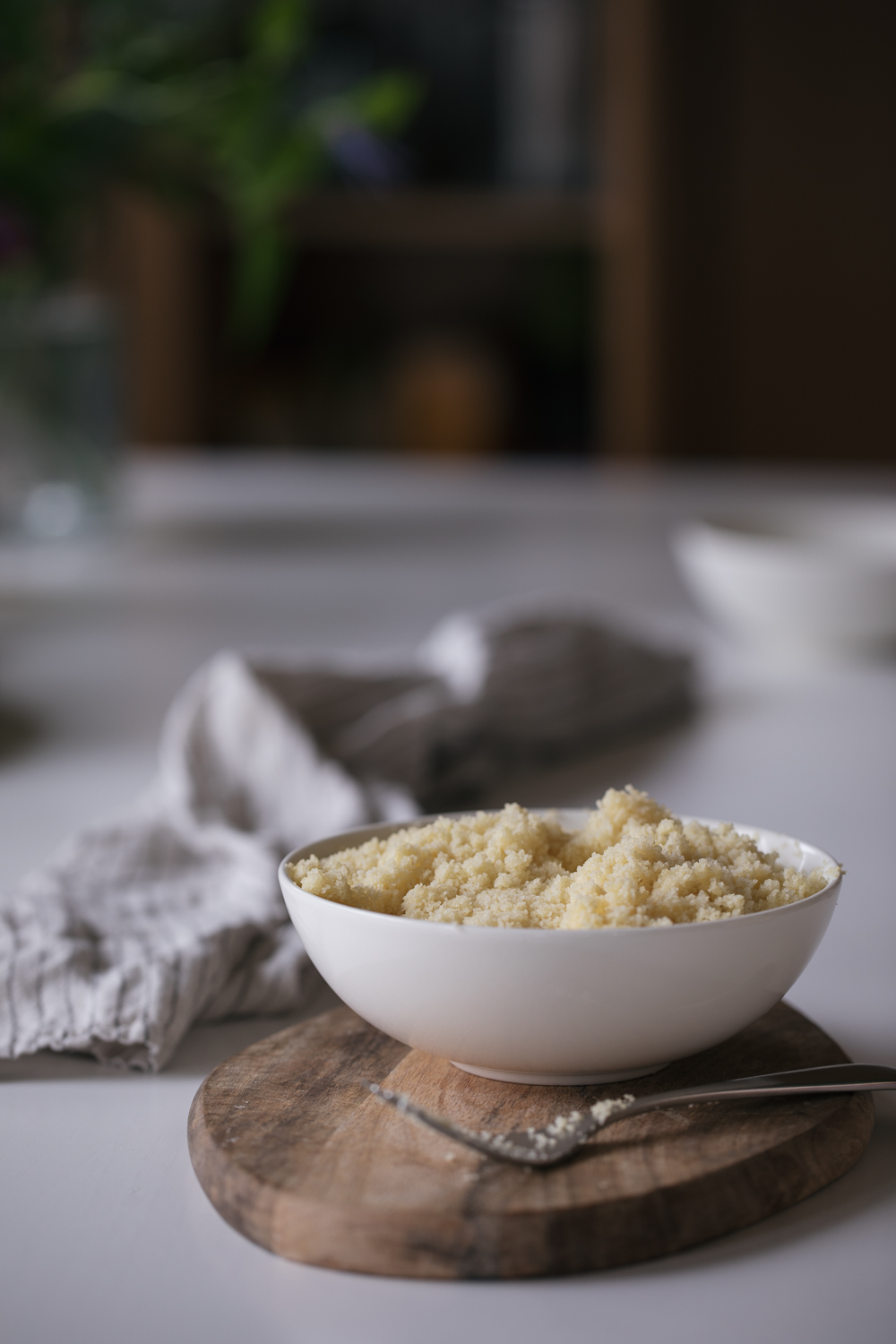 served couscous with butter